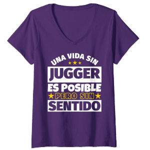 Camiseta jugger mujer morada, una vida sin jugger es posible pero sin sentido
